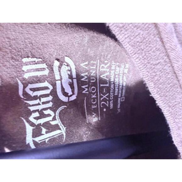 Vintage Y2K Ecko Unltd MMA Live Breathe Fight Graphic V-Neck T-Shirt - 2XL - Picture 3 of 3